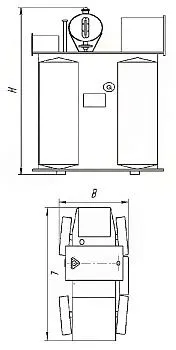 Фото чертежа ТМФ 2500/6/0,4